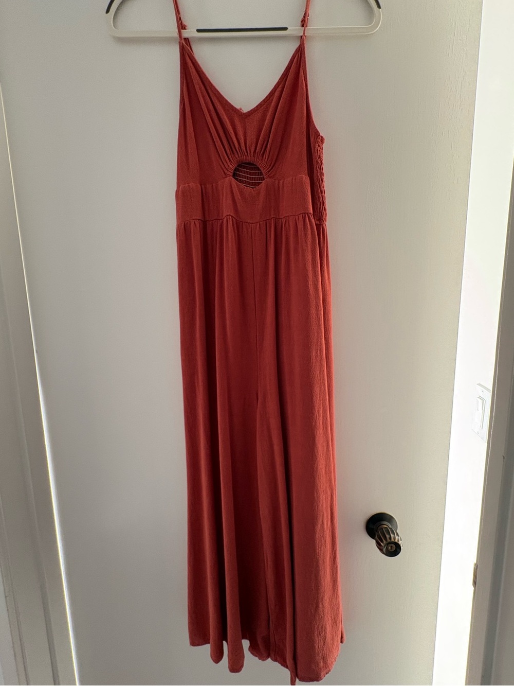 Rust Red Strappy Jumpsuit